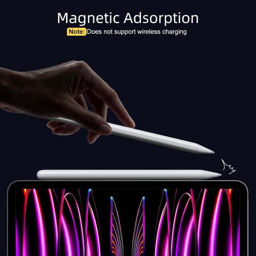 Stylus Pen for iPad 6th-11th Generation-2X Fast Charge Active Pencil Compatible with 2018-2025 Apple iPad Pro 11/12.9/M4, iPad Air 3/4/5/M2/M3,iPad mini 5/6 Gen-White