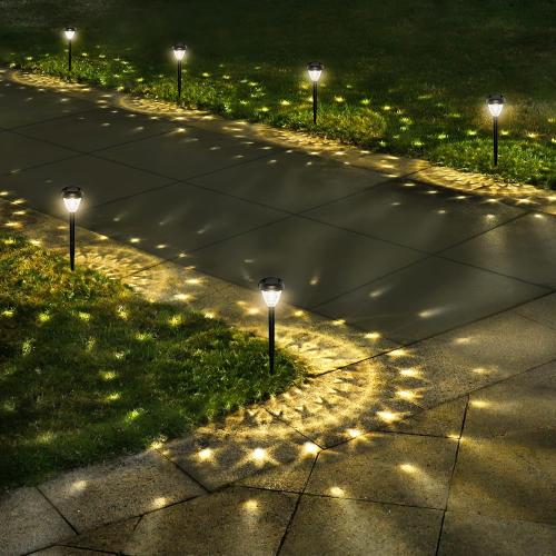 URAGO Super Bright Solar Lights Outdoor Waterproof, Dusk to Dawn Up to 12 Hrs Solar Powered Outdoor Pathway Garden Lights Auto On/Off, LED Landscape Lighting Decorative for Walkway Patio Yard