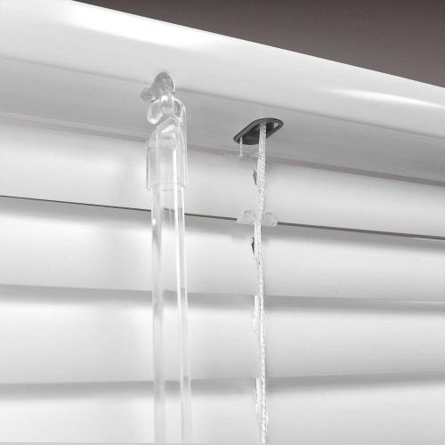 White Cordless Room Darkening Vinyl Mini Blinds with 1 in. Slats-31 in. W x 48 in. L (Actual Size 30.5 in. W x 48 in. L)