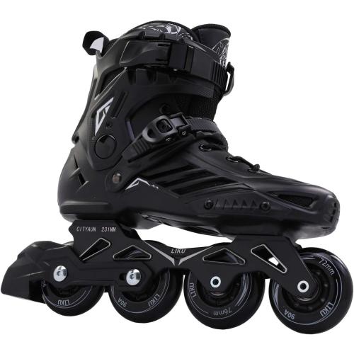 SIZE 8-9 ❗❗LIKU Black Professional Inline Skates Unisex