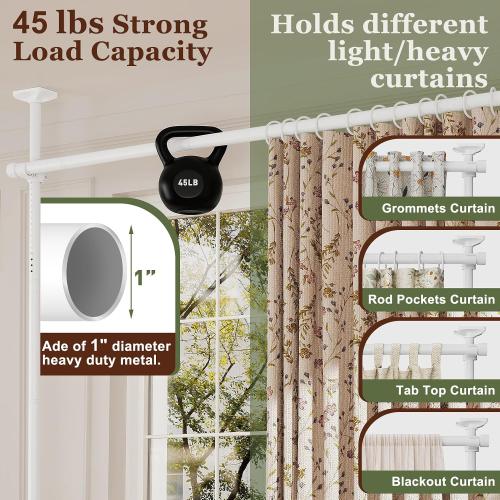 Goovilla Room Divider for Room Separation, 4-10ft(H) 28-171inch(W), White