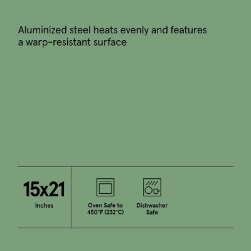 15x21 Nonstick Aluminized Steel Baking Sheet Gold - Figmint™: Large Cookie Sheet, Oven & Dishwasher Safe