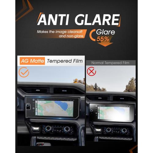 CDEFG Matte Anti Glare For 2022-2025 2026 GMC Sierra Screen Protector - 13.4 Inch Matte Tempered Glass - Sierra 1500 2500HD 3500HD Touchscreen Accessories