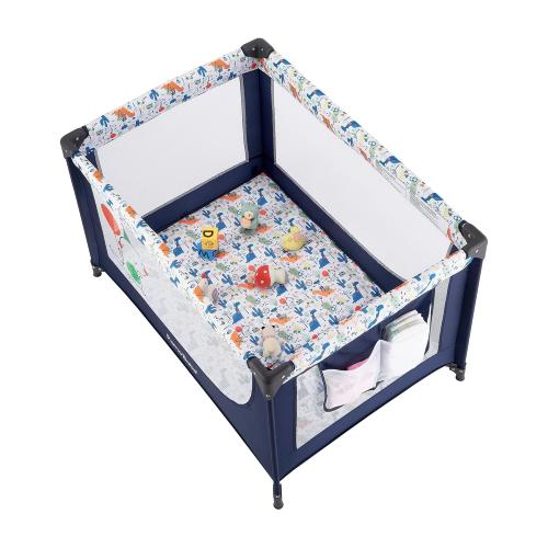 Pamo Babe Pack and Play Portable Crib Baby Playpen for Toddler Unisex Playard Foldable Baby Crib with Mattress Pad Lightweight Travel Playard Blue
