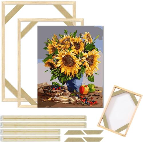 YOKSAS Frame for 30x40cm Diamond Art Painting - Wood Canvas Stretcher Bars - 9.8 x 13.8 inch Canvas Frame Assembly Kit