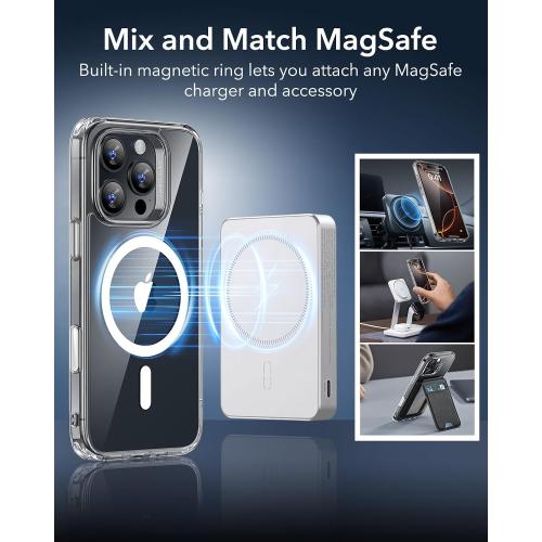 ESR for iPhone 16 Pro Case, Camera Control Cover, Compatible with MagSafe, Shockproof Military-Grade Protection, Magnetic Phone Case for iPhone 16 Pro, Classic Hybrid Case, Clear