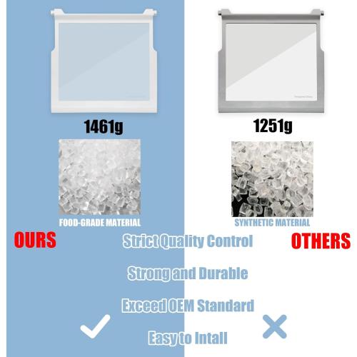 WPW10276348 Refrigerator Glass Shelf Compatible With Whirlpool, Kenmore maytag, Amana, Crosley and more, Part Number: W10276348, AP6018411, PS11751713, 1557829, 2309524