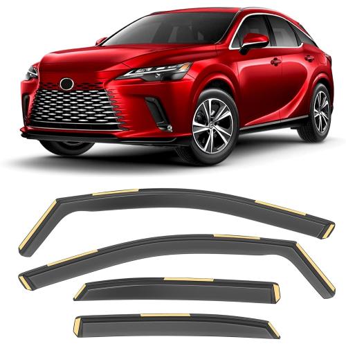 Shatterproof in-Channel Window Rain Guards for 2023-2025 Lexus RX350 RX350h RX450h  RX500h, Extra Durable Window Deflectors, Vent Window Visors for Cars, Vent Deflector, 4pcs