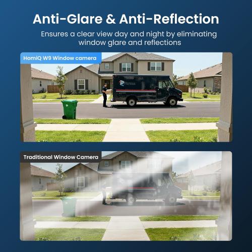 Window Security Camera 3MP 2K, Indoor WiFi Cameras 2.4GHz/5GHz with Colorvue AI Color Night Vision, Person Detection with Auto-Focus, 24/7 Recording Compatible with Alexa & Google Home