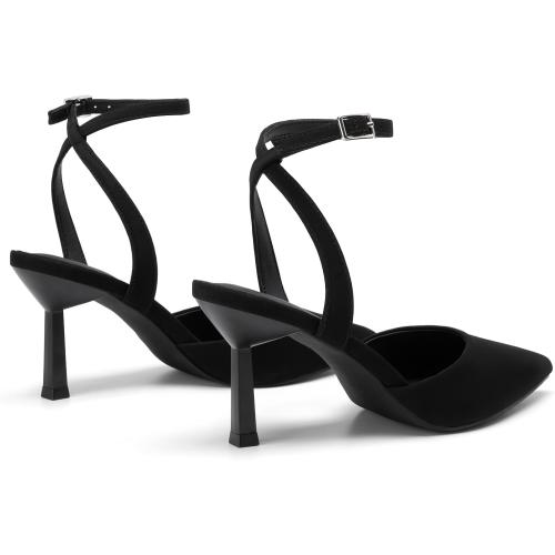 Size 8.5 Athlefit Women's Closed Toe 3 Inch High Heels Pumps Shoes