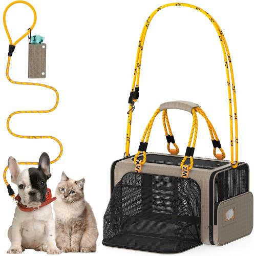 PAWZIDEA Expandable Pet Carrier for Small Cats & Dogs, TSA Airline Approved