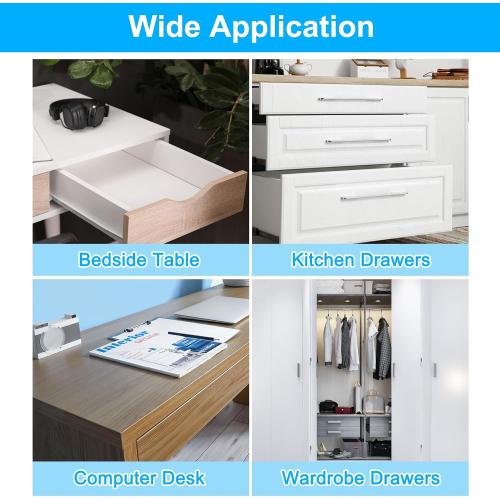 uxcell 2 Pair Drawer Slides, 16 Inch Drawer Slide Heavy Duty Side Bottom Mount Drawer Glides Replacement for Cabinet Dresser Drawers
