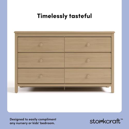 Storkcraft Alpine 6-Drawer Dresser, Driftwood