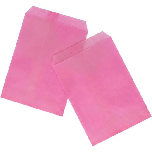 Quotidian Hot Pink Flat Greaseproof Paper Cookie Bags 4x6 in, 100 Count