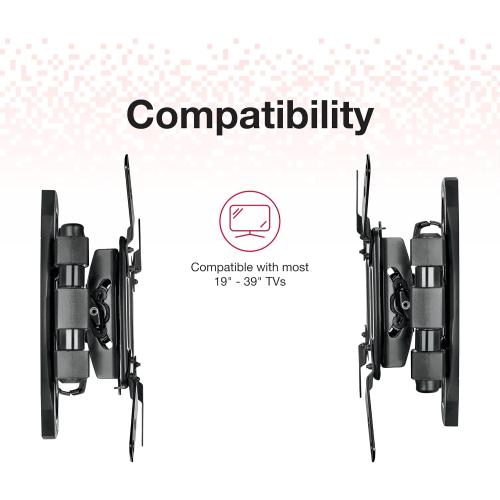 Rocketfish - Full-Motion TV Wall Mount for Most 19 - 39 TVs - Black