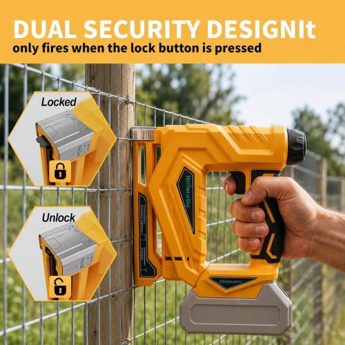 2 in 1 Electric Cordless Upholstery Staple Gun Compatible with Dewalt 20V MAX Battery(NO Battery): Impact Force Adjustment for DIY(Tool Only) - with 1000 3/8 Staples 1000 5/8 Brad Nails