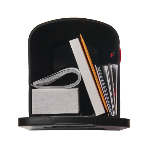 Architectural Mailboxes Parsons Classic Plastic Post Mount Black Mailbox