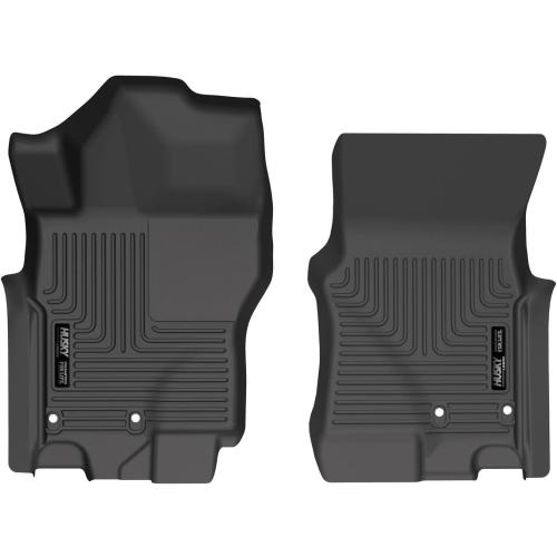 Husky Liners Weatherbeater Floor Mats | Fits 2022-2025 Nissan Frontier, Crew & King CAB ONLY | Front Row, 2-pc Black - 13521