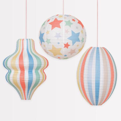 Meri Meri Stars & Stripes Lanterns (Pack of 3)