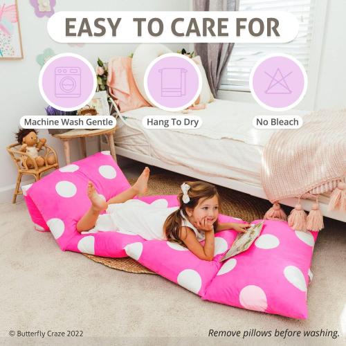 Butterfly Craze Floor Pillow Cover Plush Folding Lounger Bed Cushion Case