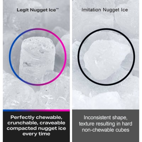 GE Appliances Opal 2.0 Ultra Nugget Ice Maker with Side Tank and Scale Inhibiting Filter Stainless Steel