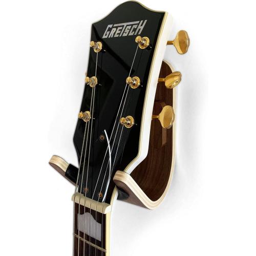 Guitar Wall Mount Hook: Modern Design Walnut Wood Guitar Hanger for Storage & Display. Heavy Duty Ply Guitar Holder for the Wall. Hangers Stand for Acoustic Guitars, Ukulele, Bass, Violin, Cello