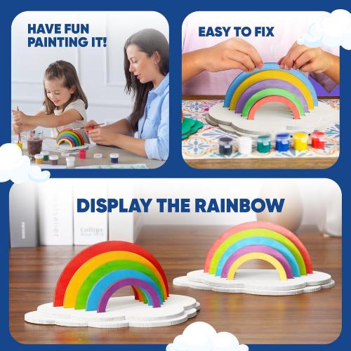 9 Pcs Rainbow Painting Set for Kids 9 Pcs - Bulk Stockings & Birthday Goodie Bag Stuffer - Kids Party Favors Toy Return Gifts - Pinata Stuffers - Classroom Treasure Box Carnival Prizes