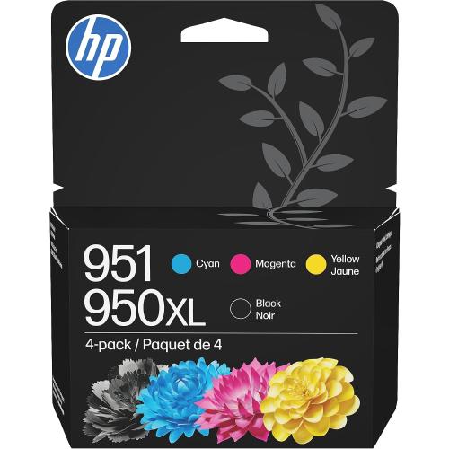 HP 950XL Black   951 Cyan, Magenta, Yellow Ink (Black XL   CMY) | Works OfficeJet 8600 OfficeJet Pro 251dw, 276dw, 8100, 8610, 8615, 8620, 8625, 8630 | C2P01FN