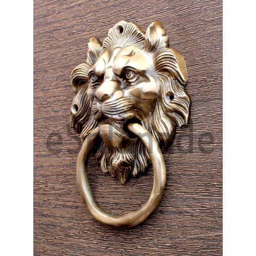 Esplanade VZN278 Lion Mouth Metal Door Knocker Yellow