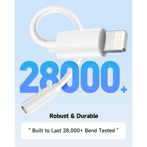 [Apple MFi Certified] 2 Pack Lightning to 3.5 mm Headphone Jack Adapter, iPhone Aux Adapter Converter Dongle Audio Cable Compatible with iPhone 14 13 12 11 X XS 8 7