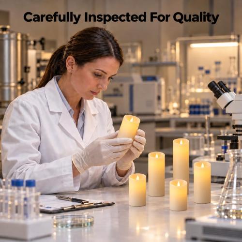 Enido Set of 24 Outdoor LED Candles, Battery Operated Flickering Waterproof Candles with 4 Remote (D2.2'' x H4''5''6'') for Halloween,Wedding,Christmas Decor(White)