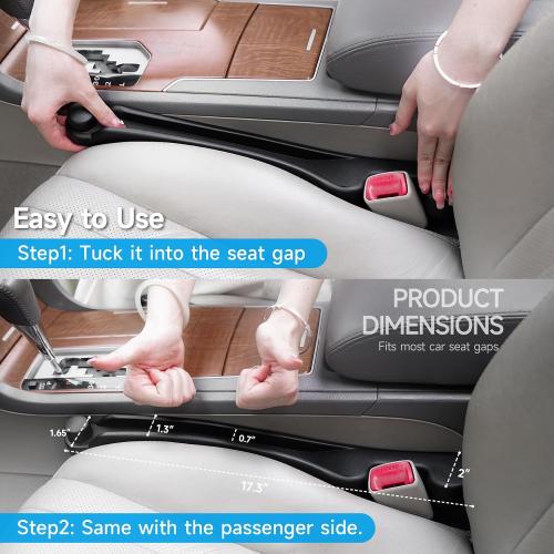 Givifive Car Seat Gap Filler Organizer 2Pack Soft Foam 3IN1 Multifunctional