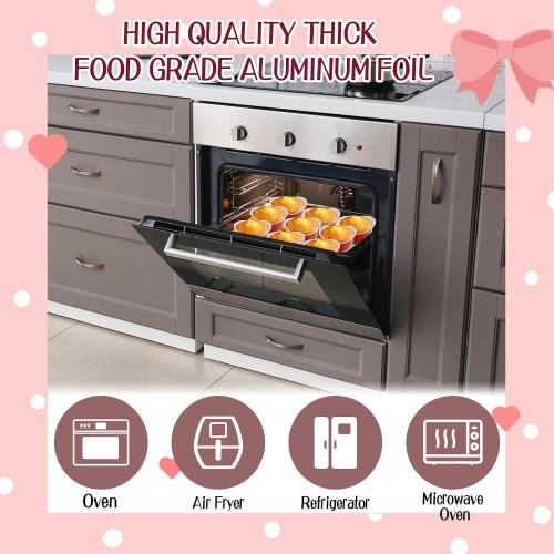 CIEOVO 28 Pack Heart Shaped Cake Pans with Spoons Baking Kit, 255ml/8.7oz Disposable Red Cake Pans with Lids Aluminum Heart Cake Pans for Valentine's Day Mother's Day Wedding Bridal Shower Baking