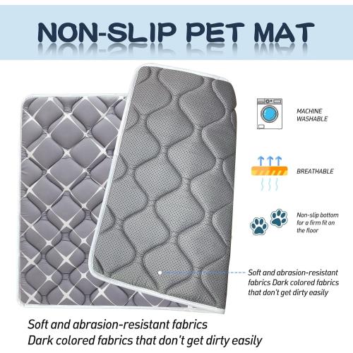 Bubble bear Dog Crate Mat - Ultra Soft, Washable & Anti-Slip Kennel Pad for Small/Medium/Large Dogs, Dark-Hued to Hide Stains (42x28)