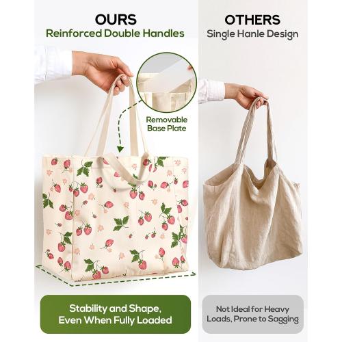 Miss Adola Cute Extra Large Canvas Grocery Tote Bag
