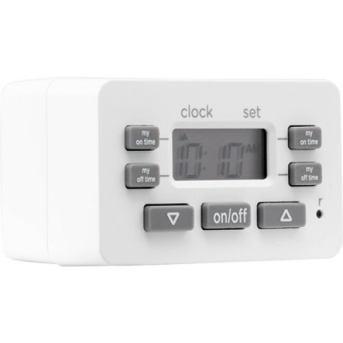 GE myTouchSmart Simple Set Digital Bar Timer 1-Polarized Outlet 2pk
