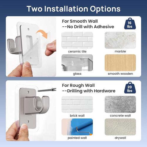 ENJOYBASICS Curtain Rods No Drilling for Renter, 28-47 Adjustable, Nickel