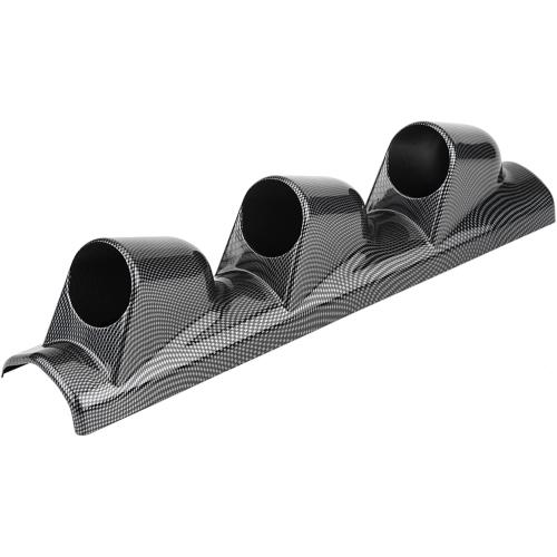 Gauge Pod, 52mm 2 Inch Universal Triple 3 Holes Meter Pillar Pod,Gauge Mount Pod,Universal Carbon Fiber three gauge holder Pod Holder Brat Duty Racing Sport (Dual (3 Holes