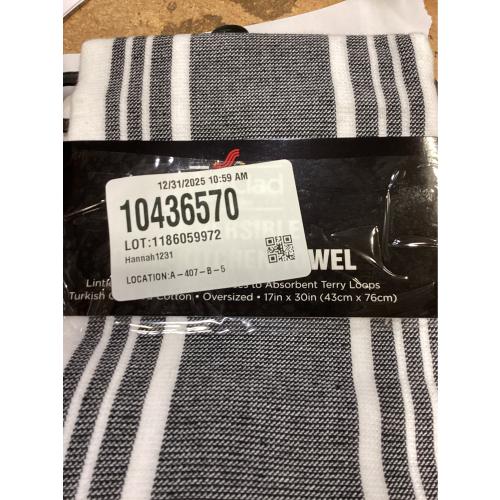All-Clad Striped Dual Kitchen Towel in Black 2 pack