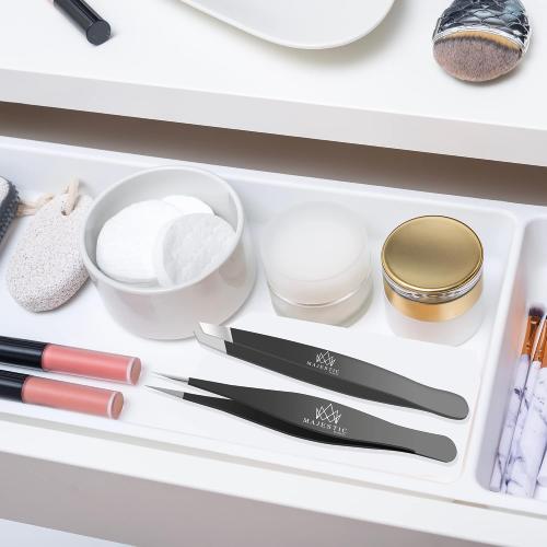 Majestic Bombay Fine Point   Slant Tweezers for Women and Men – Splinter Ticks, Facial, Brow and Ingrown Hair Removal–Sharp, Needle Nose, Surgical Tweezers Precision best tweezers for chin hair