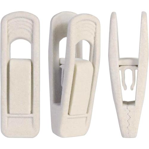 Velvet Hangers Clips, Pants Hangers Velvet Clips(60pc, Beige)