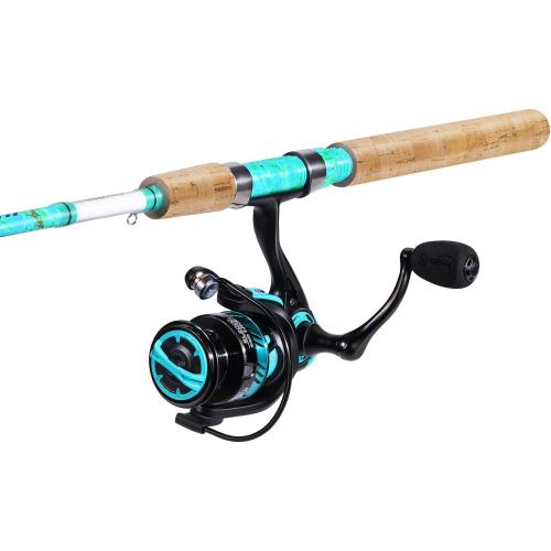 Sougayilang Fishing Rod and Reel Combo, 2-Piece 5-Foot 6-Inch Graphite & Fiberglass Rod, Durable and Strong, Quickset Anti-Reverse Fishing Reel (1Pack/2Pack)
