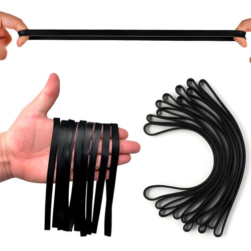 Large Black Rubber Bands Heavy Duty – Thick Wide Strong Extra Large Giant Elastic Bands Extra Wide Big Size XL Rubberbands Heavy Rubber Bands Strong Thick Wide Elastic Band Big Rubberband Heavy (10 Pieces)