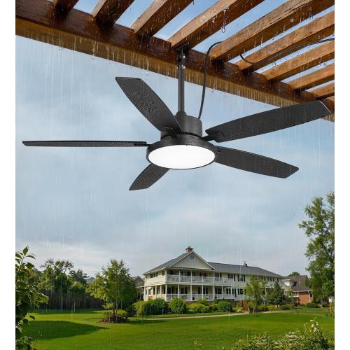 52 Outdoor Ceiling Fans with Light and Remote IP65 Wet Rated Waterproof