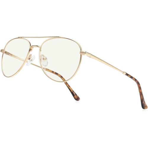 Aviator Reading Glasses for men and Women Blue Light Blocking Lens Spring Temple