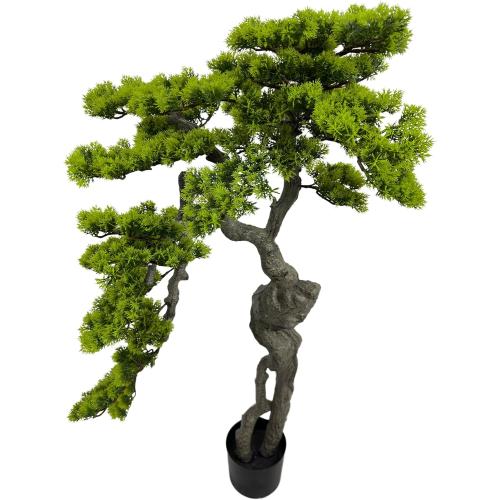 AfanD 3.5ft（43in） Artificial Bonsai Tree Juniper Faux Plants Indoor Big Fake Plants Decor with Ceramic Pots for Home Table Office Desk Bathroom Shelf Bedroom Living Room Farmhouse Decorations