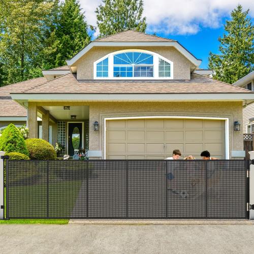 250 Extra Wide Baby Gate Retractable Dog Gate for Deck/Garage/Patio/Yard | 21ft Extra Long Baby Gate Retractable Gates for Dogs, 48 Extra Tall Pet Gate Retractable Fence Outdoor Driveway Gate, Black