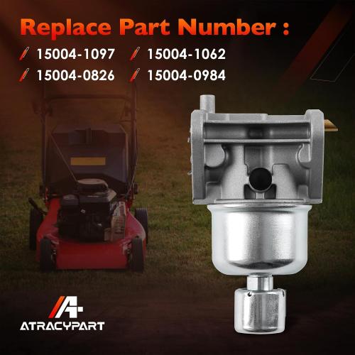 FR730V Carburetor Compatible with Kawasaki FS730V FR730V Engine Mower Carb Replaces #15004-1097 15004-1062 15004-0826 15004-0984 with Air Filter Oil Filter Fuel Pump Spark Plugs