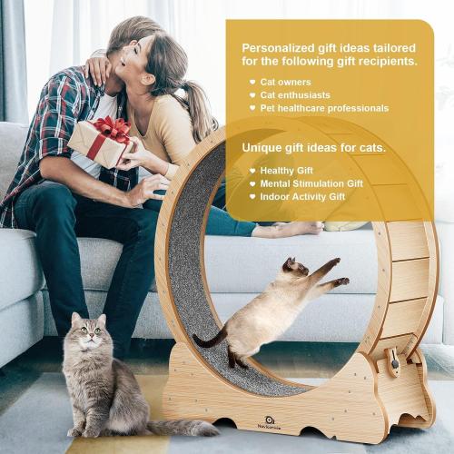 Cat Wheel, 48 XL Large Cats Exercise Running Wheel, Cat Treadmill for Indoor Cats