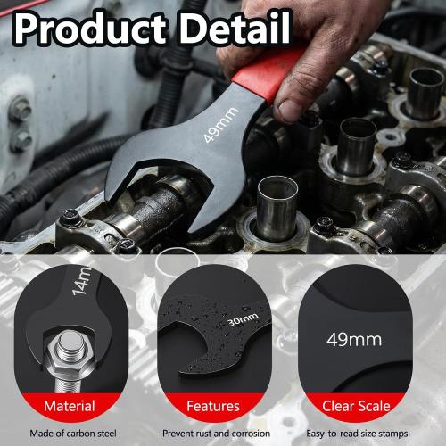 Single Open End Wrench 68mm Metric Thin Spanner for Automotive Repair